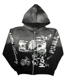 "Time Is Money" Zip Hoodie (Black)