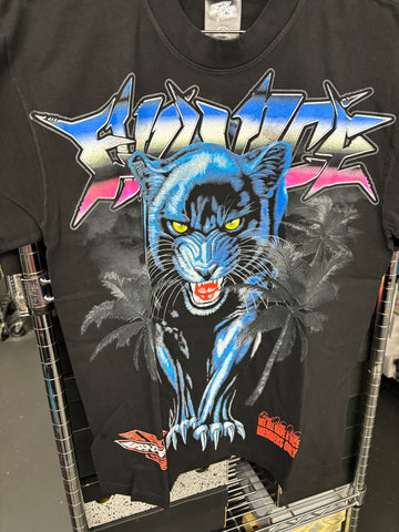 Panther Palm Tee Black