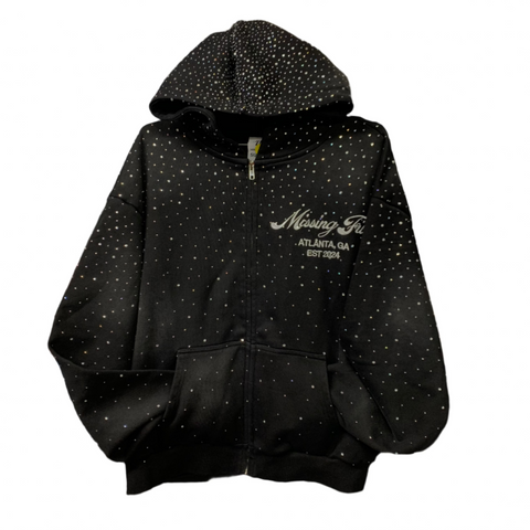 Missing Files Crystal Hoodie Black