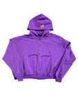 HMDD PURPLE DISTRESSED ZIP-UP HOODIE