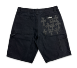 Chrome Hearts Carpenter Shorts 'Flooded Crosses' (Faded Black)