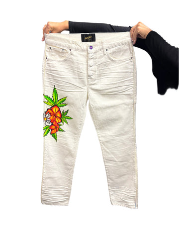 Bossi Flower Pants White