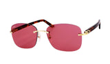 Cartier C Decor Frameless Sunglasses (Pink)