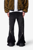 Zipper Extra Flare Denim (Black)