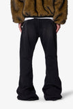 Zipper Extra Flare Denim (Black)