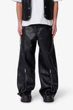 Leather Rave Zip Pants (Black)
