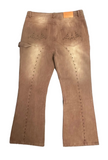 Brown Studded Canvas Pants