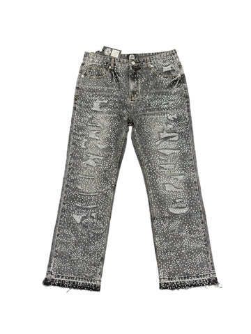 Forever Situated Crystal Jeans Black