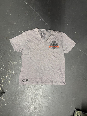 Chrome Hearts Women's V-neck Tee Grey