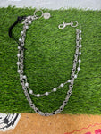 White/Black Pearl Beaded Wallet Chain