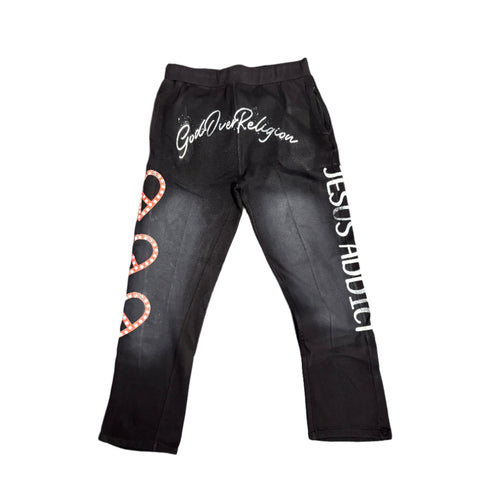 God Over Religion Black Sweatpants