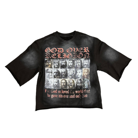God Over Religion S/S Crewneck Black