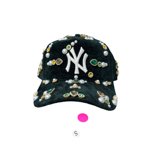 Yankees Green Rhinestone Snapback