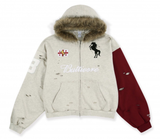 Beige Buttivore Fur Lining Hoodie