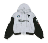 White Buttivore Zip Hoodie (Heather)
