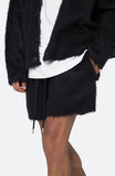 Fuzzy Sweat Shorts (Black)
