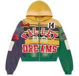 Mardi Gras Collage Zip Up