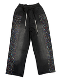 Black Saavy Rhinestone Sweats