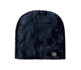 Untitled Cowhide Black Beanie