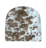 Untitled Cowhide Brown White Beanie