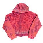 Red Rhinestone Collage Hoodie