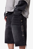 Baggy Mojave Denim Shorts (Black)