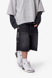 Baggy Mojave Denim Shorts (Black)