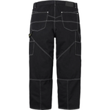 Contrast Stitch Double Knee Painter Jean (Black)