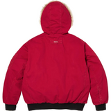 Reversible Faux Fur Hooded Work Jacket (Red)