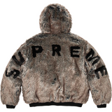 Reversible Faux Fur Hooded Work Jacket (Red)