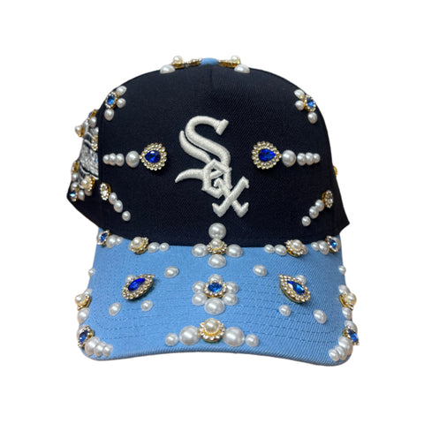UNC White Sox Rhinestone Snapback