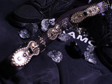 Cracked Metalic Studded Belt Black (1 of 1)
