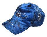 Blue Spider Cowhide Cap