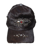 Dark Brown Spider Cowhide Cap