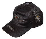 Dark Brown Spider Cowhide Cap