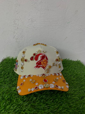 Buccaneers Rhinestone Snapback Cream/Orange