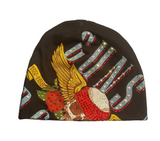 MIP x 1 of 1 Designer "Guns & Roses" Rhinestone Beanie