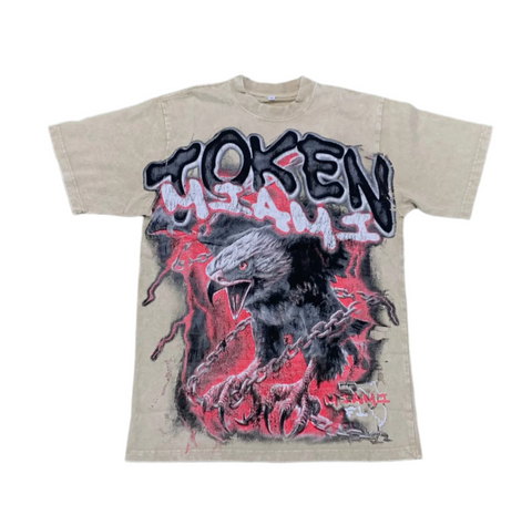 Token Eagle T-shirt Tan/Red