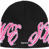New Era Cursive Beanie (Black)