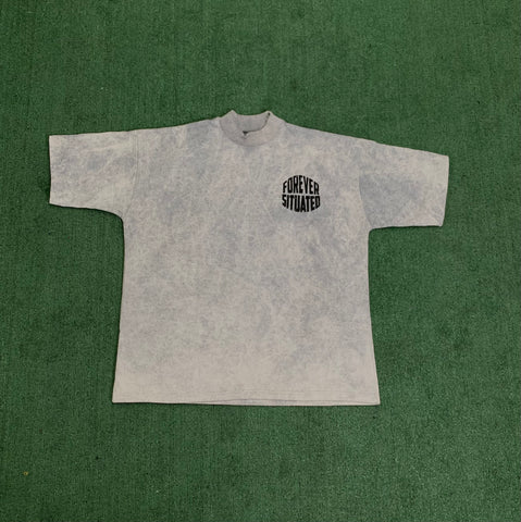 Forever Situated Crewneck Short Sleeve Gray