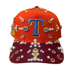 Orange Texans Rhinestone Snapback