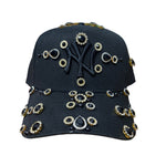 Black Yankees Rhinestone Snapback