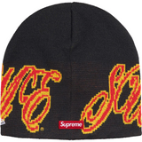 New Era Cursive Beanie (Dark Navy)