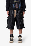 Leather Rave Cargo Shorts (Black)