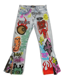 Ukeme Graffiti Flared Denim