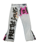 Ukeme Graffiti Flared Denim