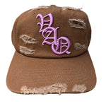 Vaquxy Disstressed Trucker Brown/Purple
