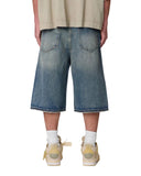 Ultra Baggy Crystal Denim Shorts