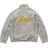 Velour Mesh Track Jacket (Silver)