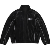 Velour Mesh Track Jacket (Black)